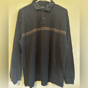 Izod Men's Crewneck Sweater -  Black/Navy
